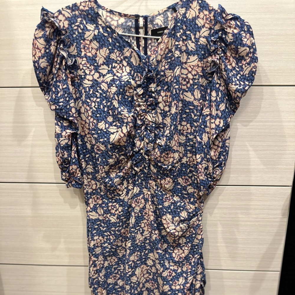 Isabel marant silk mini dress 36
